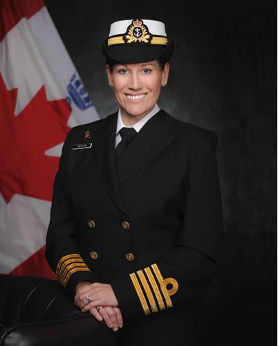 Janice Taylor — RCN uniform with Canadian flag